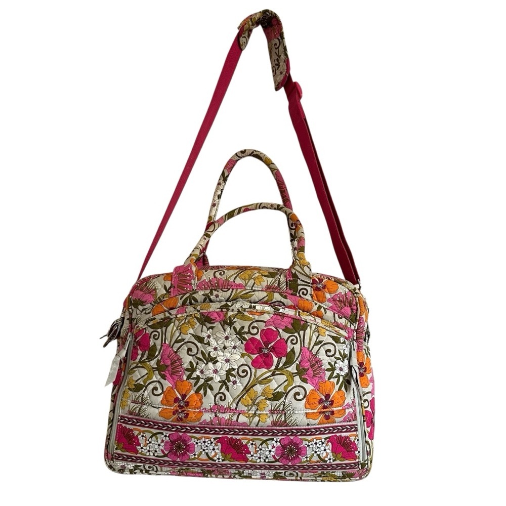 Vera Bradley Metropolitan Garden Party Laptop Travel Crossbody Bag